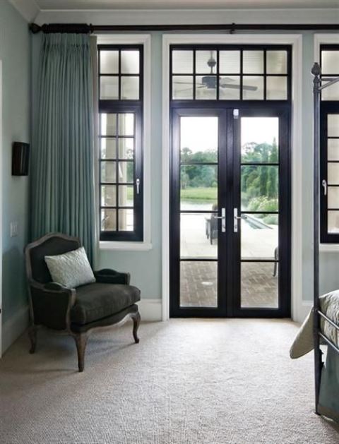 if dark doors seem too much for you, you can go for glass ones and glass frames