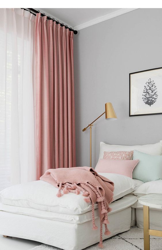 your curtains can be colorful, too, match your throws and blankets with the curtains you have