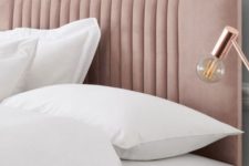 17 a chic blush upholstered headboard is a subtle and stylish touch of color to your bedroom