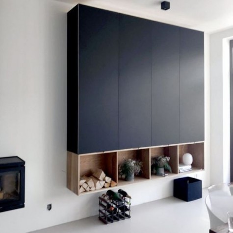 Metod cabinets with Fenix panels look very stylish and accommodate a lot