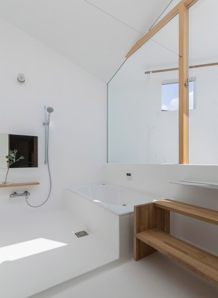A modern all white bathroom design