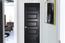 10 a simple builder grade door can become a real stylish piece if you just paint it matte black like here