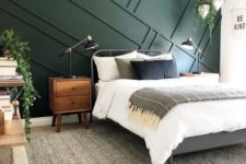 15 a statement panel wall and layered textural rugs plus bedding make the bedroom catchy and cool