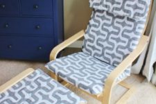 an ikea poang chair upholstery hack