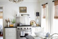 21 an eclectic Californian kitchen with vintage, mid-century modern and traditional elements in decor