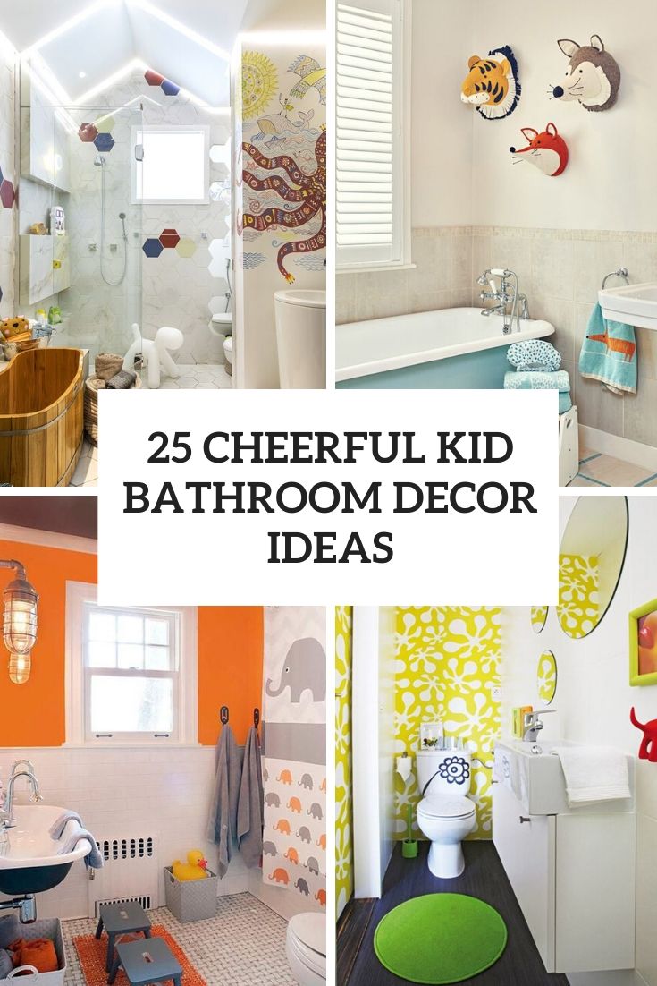 cheerful kid bathroom decor ideas