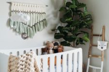 a simple yet cute boho chic nursery design