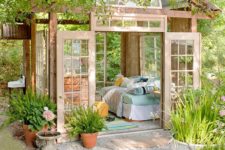 07 a pastel garden shed bedroom is a gorgeous peaceful space to spend time and enjoy a quick nap