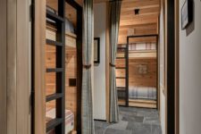 09 These are guest rooms with bunk beds and curtains for some privacy