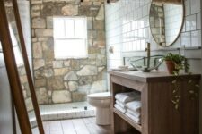 a cozy chalet bathroom design