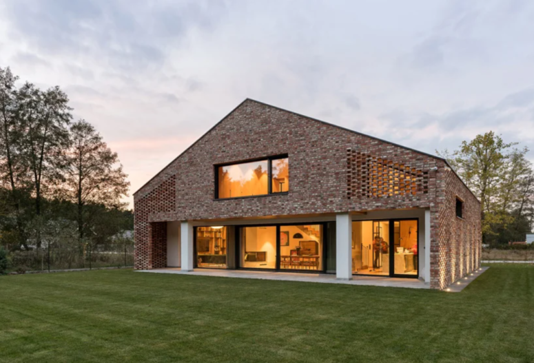 Brick Barn House With Contemporary Interiors