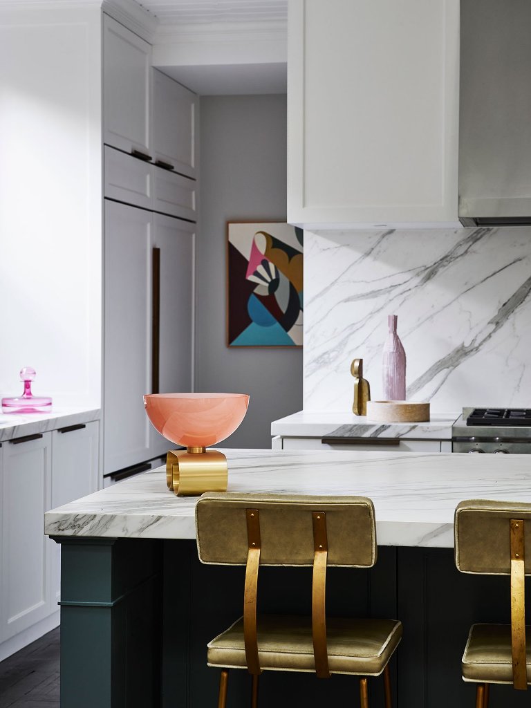 The use of luxurious materials like marble is extensive to make the home refined