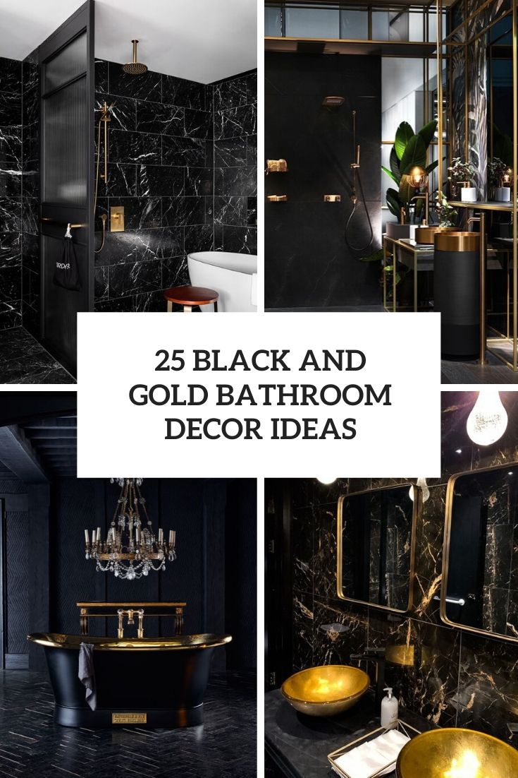 black and gold bathroom decor ideas