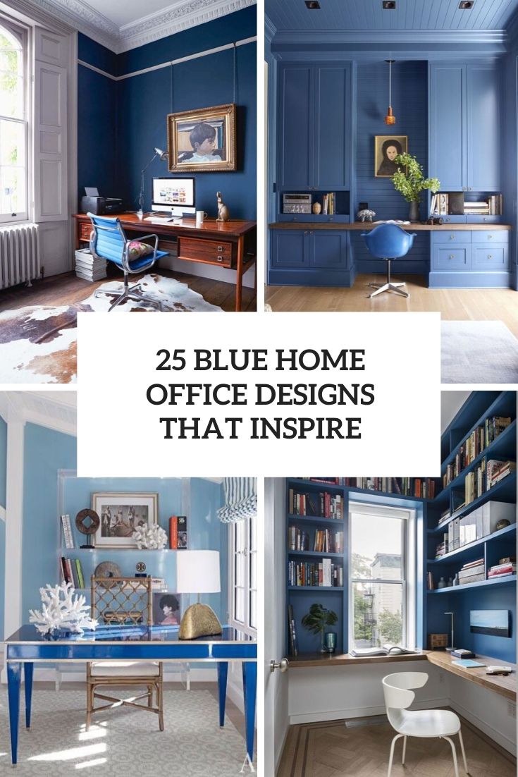 blue home office designs that inspire