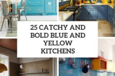 25 catchy and bold blue and yellow kitchens cover