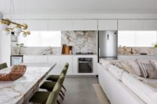 01 This luxurious modern apartment features Brazilian marble and local designs plus local Brazilian types of wood
