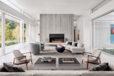 a contemporary living room design in neutral tones