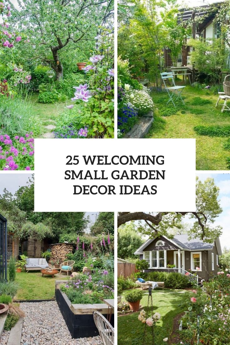 welcoming small garden decor ideas