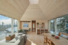 wood is perfect material for cabin-like interiors