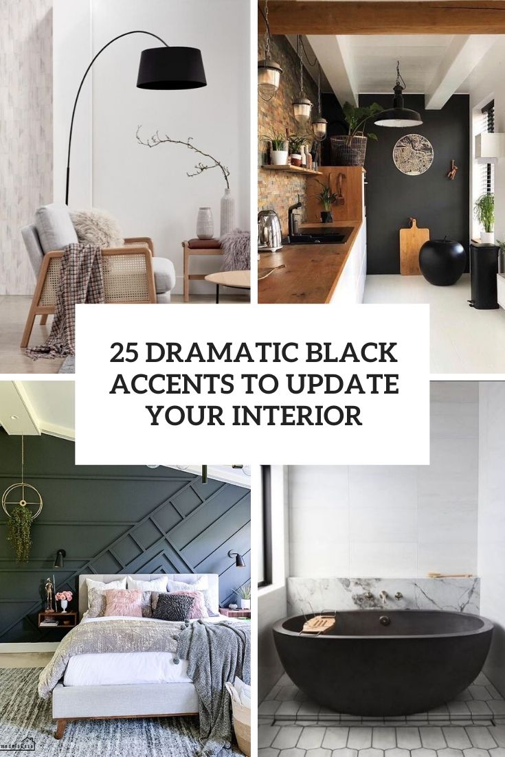 Dramatic black accents to update your interior
