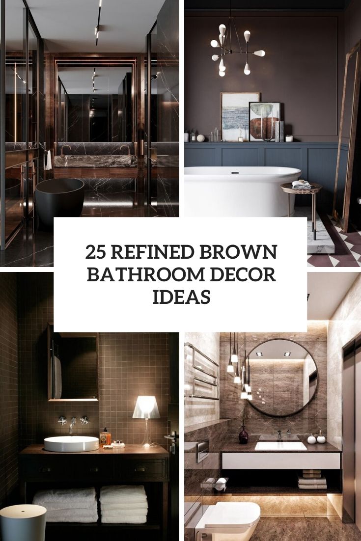 refined brown bathroom decor ideas