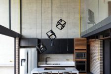 cute minimalist kitchen design in a modern house