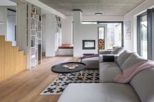 01 This contemporary house in Prague is a family home with open layouts and comfy furniture