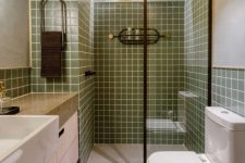 a stylish mid century modern bathroom design
