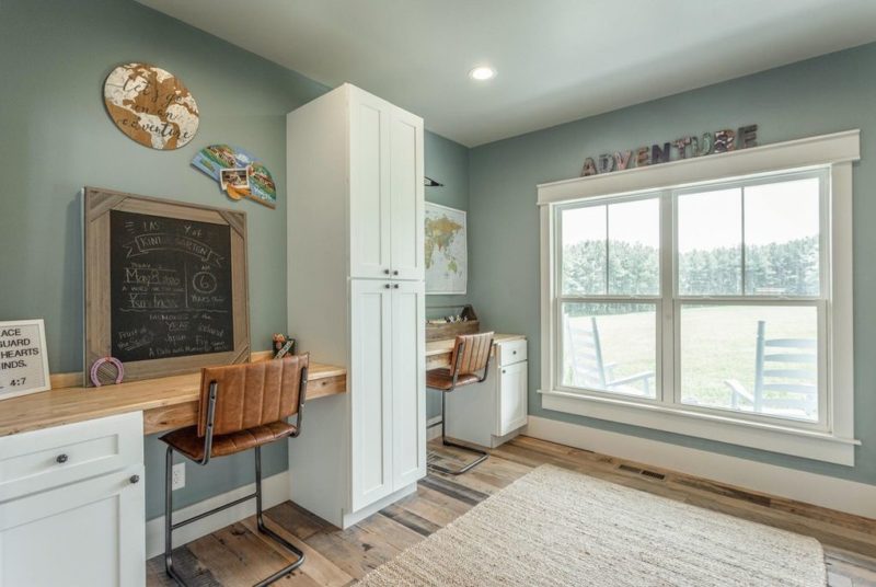 This is a kids' study nook, which can be also used as a home office