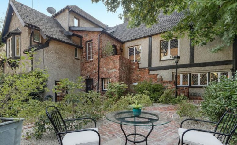 This English Tudor like home is located in Los Angeles and is a very lovely space