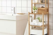 25 a Ragrund shelving unit by IKEA will be a perfect option for a modern or contemporary bathroom