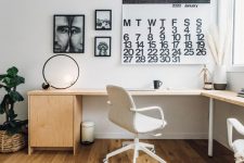 a practical Scandi home office
