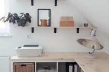 a functional corner home office