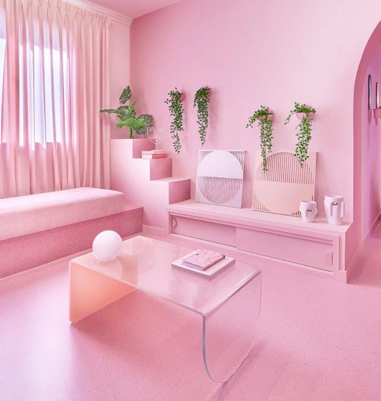 ‘Minimal Fantasy’ Apartment In All Shades Of Pink