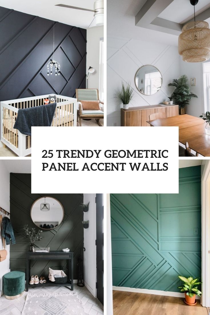 trendy geometric panel accent walls