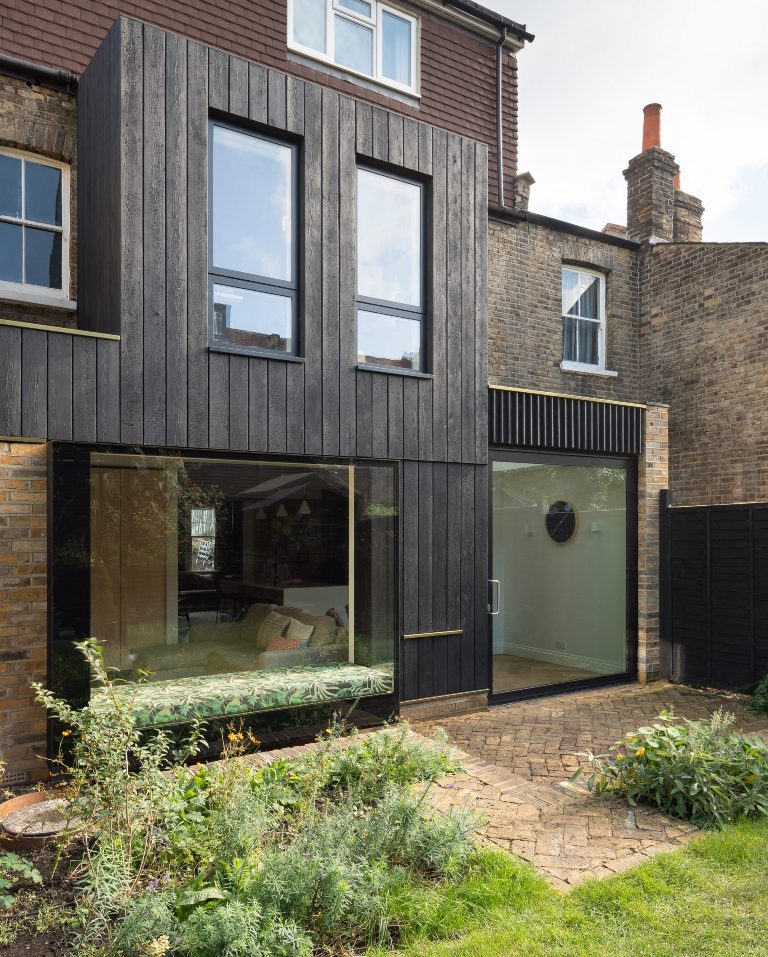 Victorian Townhouse In London With A Charred-Wood Extension