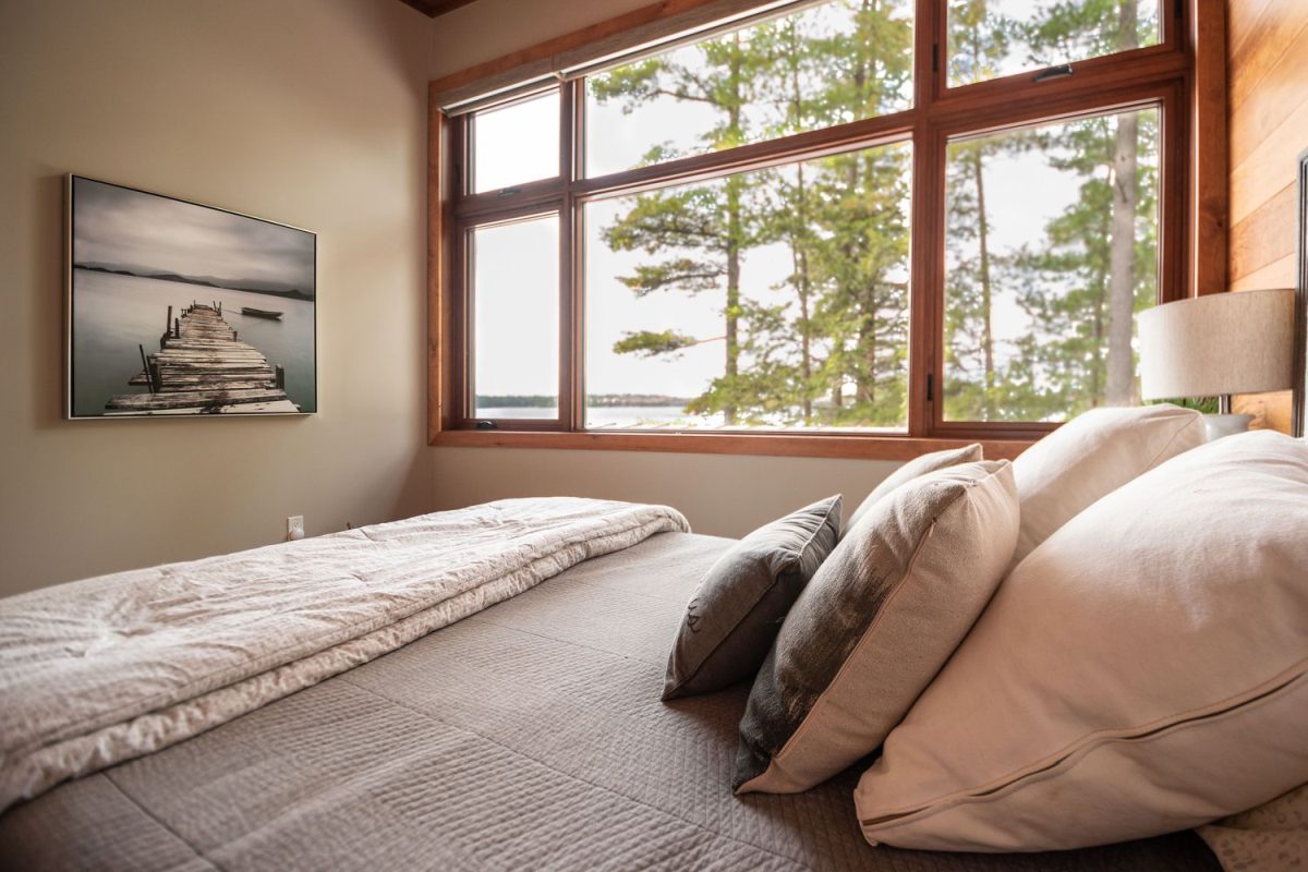 07 The bedrooms are simple and laconic and are done in neutrals, with amazing views