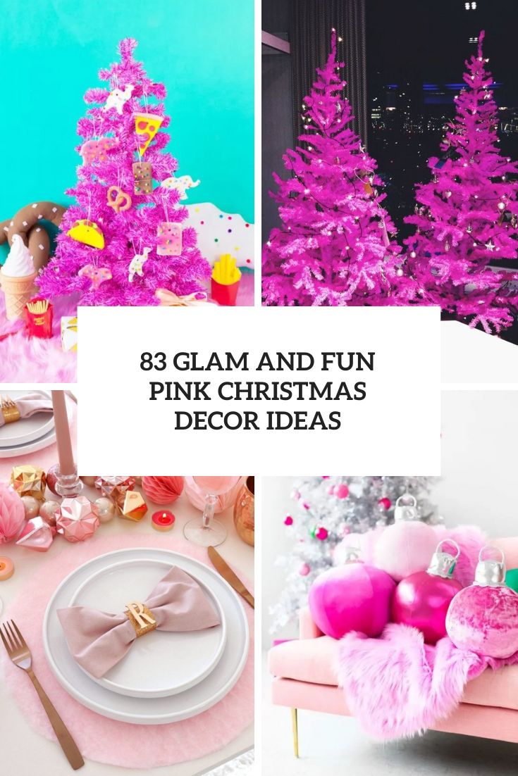 glam and fun pink christmas decor ideas