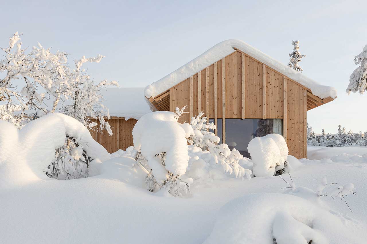This contemporary wooden cabin is called Kvitfjell and is located in the mountains, which means amazing views