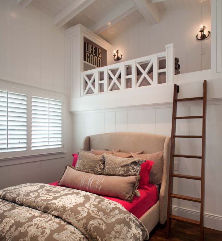 a loft storage space in the bedroom will give you a lot of storage space without taking your floor space