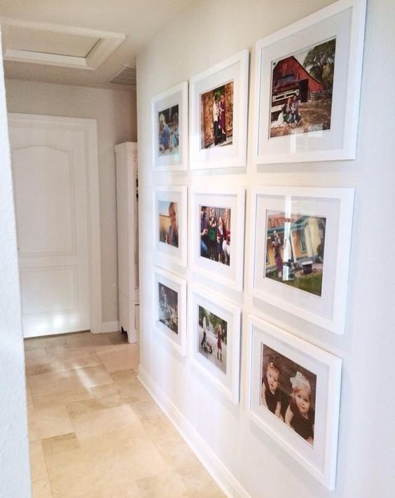 09 a cool modern grid gallery wall with colorful family pics is a stylish and fresh idea for a modern space