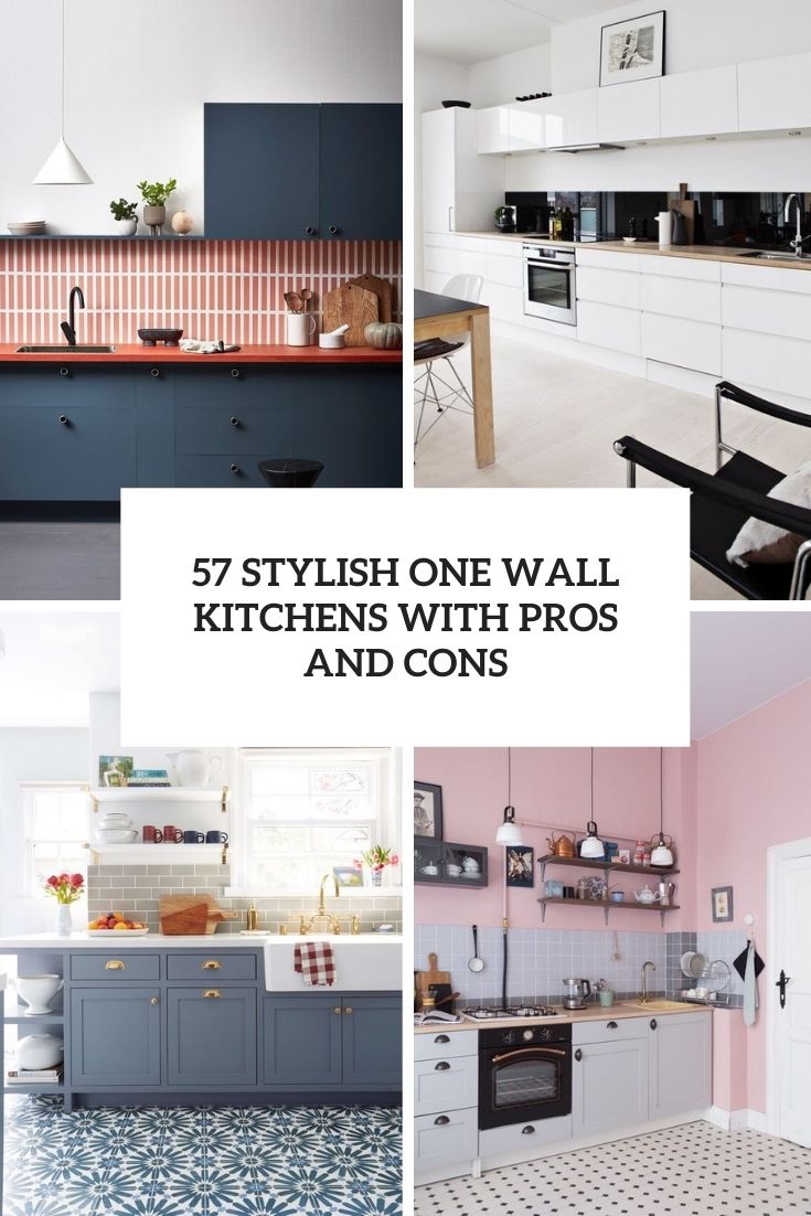 stylish one wall kitchens with pros and cons