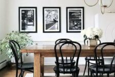 a stylish vintage dining room
