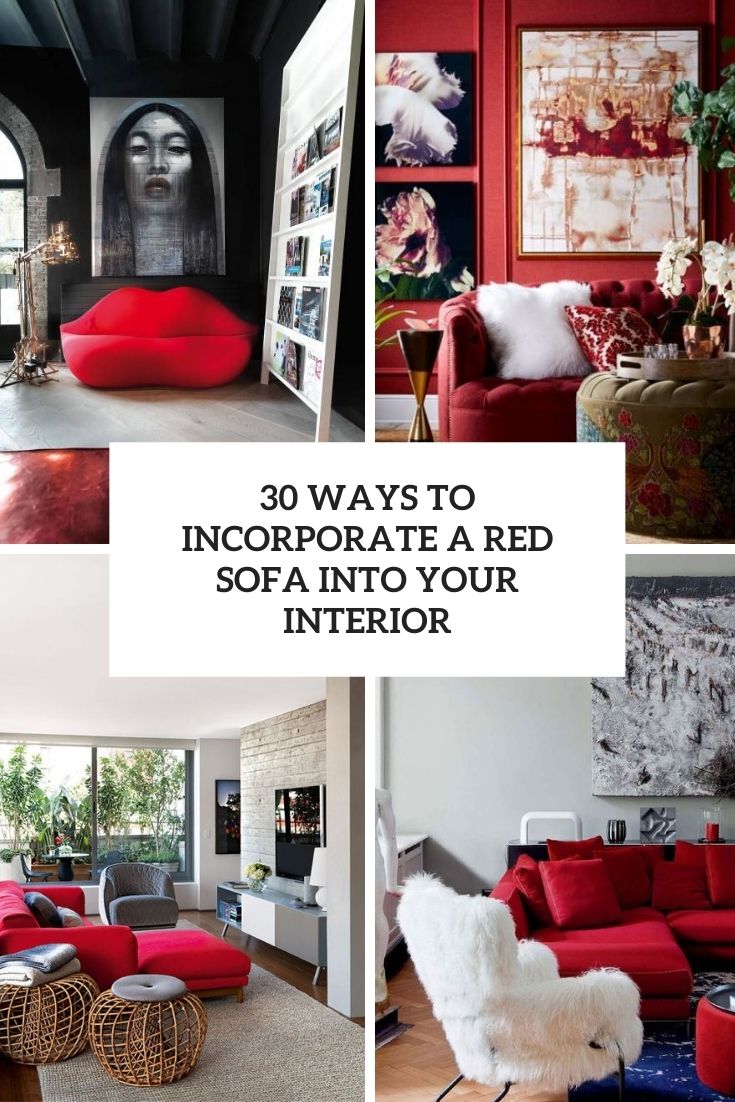 ways to incorporate a red sofa into your interior