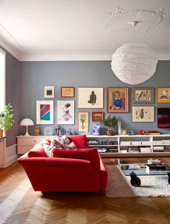 a stylish eclectic living room design