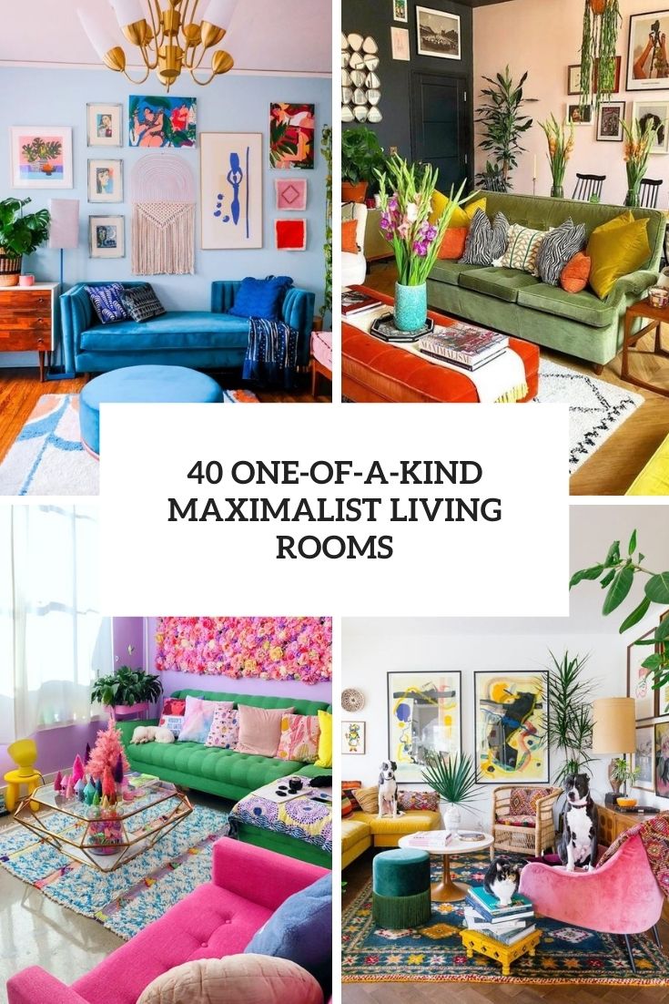 one of a kind maximalist living rooms