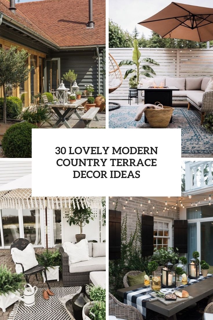 lovely modern country terrace decor ideas