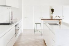 a stylish white kitchen design