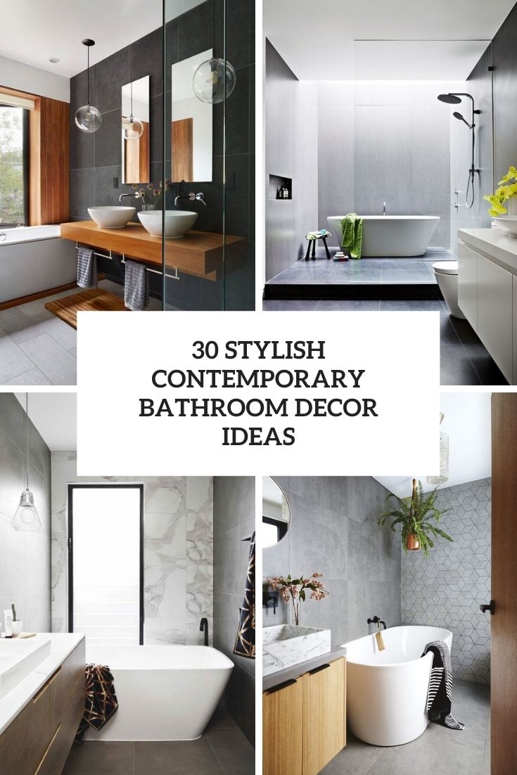 stylish contemporary bathroom decor ideas