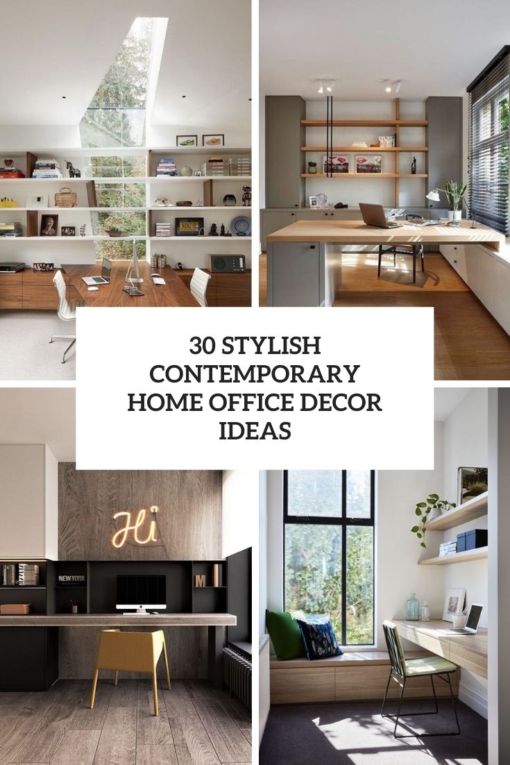 stylish contemporary home office decor ideas